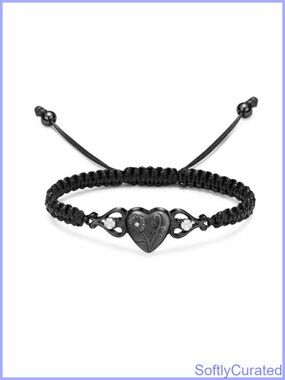 Stainless Steel Urn Bracelet for Ashes Double Heart Cremation Memorial Jewelry